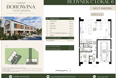 Rzut - Dom na sprzedaż 6 pokoi o powierzchni 151,16 m² - numer 6 w Osiedle Borowina - Cichy Zakątek