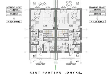 Rzut - Dom na sprzedaż 5 pokoi o powierzchni 124,5 m² - numer O3A w Osiedle Kampinos