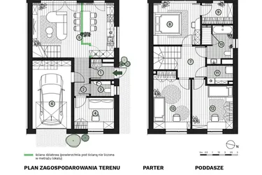 Rzut - Dom na sprzedaż 5 pokoi o powierzchni 123,91 m² - numer 1B w Projekt Las