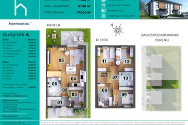 Rzut - Dom na sprzedaż 6 pokoi o powierzchni 121,9 m² - numer 4 w Palędzie