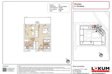 Rzut - Mieszkanie na sprzedaż 1 pokój o powierzchni 41,24 m² - numer C1-8-66 w Lokum Soho