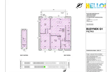 Rzut - Mieszkanie na sprzedaż 4 pokoje o powierzchni 63,93 m² - numer G1.2 w HELLO! KUKUŁKI bud. G