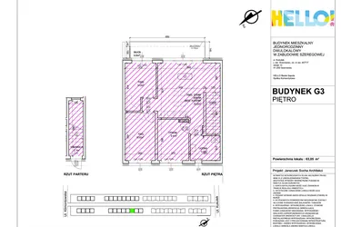 Rzut - Mieszkanie na sprzedaż 4 pokoje o powierzchni 63,93 m² - numer G3.2 w HELLO! KUKUŁKI bud. G