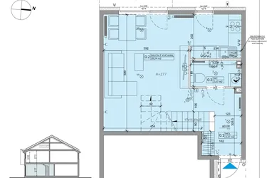Rzut - Dom na sprzedaż 3 pokoje o powierzchni 70,07 m² - numer 13A w Ogrody Przyjaciół 5 etap V