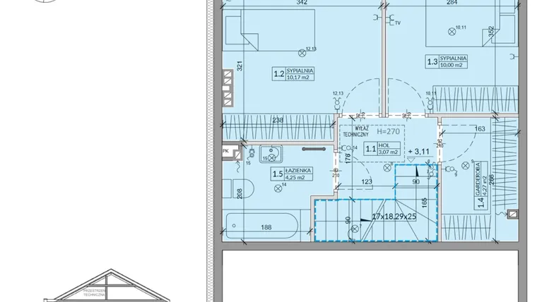 Rzut - Dom na sprzedaż 3 pokoje o powierzchni 70,07 m² - numer 12A w Ogrody Przyjaciół 5 etap V