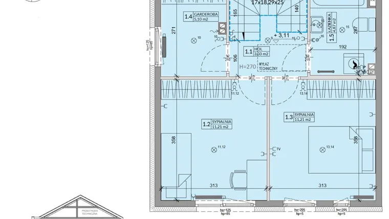 Rzut - Dom na sprzedaż 3 pokoje o powierzchni 68,34 m² - numer 12B w Ogrody Przyjaciół 5 etap V