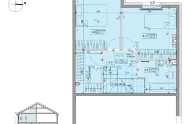 Rzut - Dom na sprzedaż 3 pokoje o powierzchni 70,07 m² - numer 15A w Ogrody Przyjaciół 5 etap V
