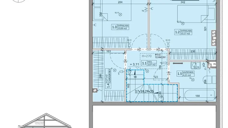 Rzut - Dom na sprzedaż 3 pokoje o powierzchni 70,07 m² - numer 15A w Ogrody Przyjaciół 5 etap V