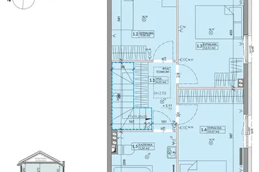 Rzut - Dom na sprzedaż 4 pokoje o powierzchni 81,17 m² - numer 18B w Ogrody Przyjaciół 5 etap V