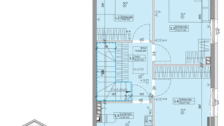 Rzut - Dom na sprzedaż 4 pokoje o powierzchni 81,17 m² - numer 18B w Ogrody Przyjaciół 5 etap V
