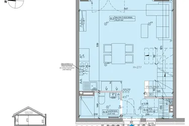 Rzut - Dom na sprzedaż 4 pokoje o powierzchni 80,54 m² - numer 17B w Ogrody Przyjaciół 5 etap V