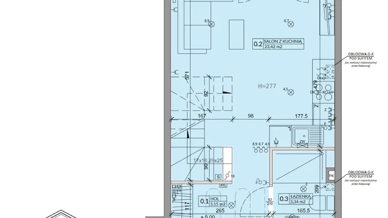 Rzut - Dom na sprzedaż 3 pokoje o powierzchni 63,99 m² - numer 28A w Ogrody Przyjaciół 5 etap V