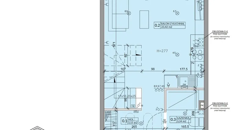 Rzut - Dom na sprzedaż 3 pokoje o powierzchni 63,99 m² - numer 29A w Ogrody Przyjaciół 5 etap V
