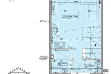 Rzut - Dom na sprzedaż 3 pokoje o powierzchni 63,99 m² - numer 30A w Ogrody Przyjaciół 5 etap V