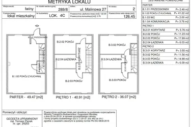 Rzut - Dom na sprzedaż 5 pokoi o powierzchni 126,47 m² - numer 4C w Domy Iwińskie
