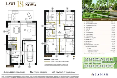 Rzut - Dom na sprzedaż 5 pokoi o powierzchni 134,58 m² - numer 8A w Lawinowa 18 - Etap III