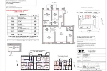 Rzut - Mieszkanie na sprzedaż 4 pokoje o powierzchni 104,85 m² - numer 1 w Piłsudskiego 5