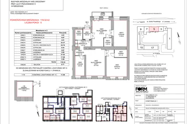 Rzut - Mieszkanie na sprzedaż 5 pokoi o powierzchni 119,32 m² - numer 2 w Piłsudskiego 5