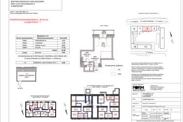 Rzut - Mieszkanie na sprzedaż 1 pokój o powierzchni 26,46 m² - numer 8 w Piłsudskiego 5