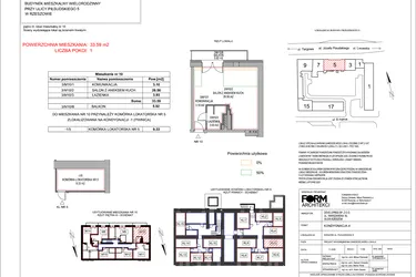 Rzut - Mieszkanie na sprzedaż 1 pokój o powierzchni 33,59 m² - numer 10 w Piłsudskiego 5