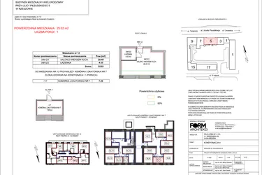 Rzut - Mieszkanie na sprzedaż 1 pokój o powierzchni 25,02 m² - numer 12 w Piłsudskiego 5