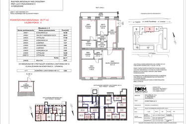 Rzut - Mieszkanie na sprzedaż 4 pokoje o powierzchni 95,77 m² - numer 5 w Piłsudskiego 5