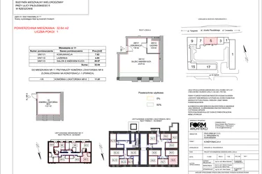 Rzut - Mieszkanie na sprzedaż 1 pokój o powierzchni 32,64 m² - numer 11 w Piłsudskiego 5