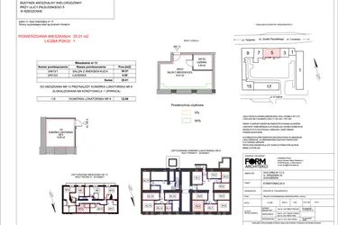 Rzut - Mieszkanie na sprzedaż 1 pokój o powierzchni 25,01 m² - numer 13 w Piłsudskiego 5