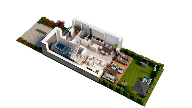 Rzut - Dom na sprzedaż 5 pokoi o powierzchni 167,82 m² - numer F3 w Park Residence