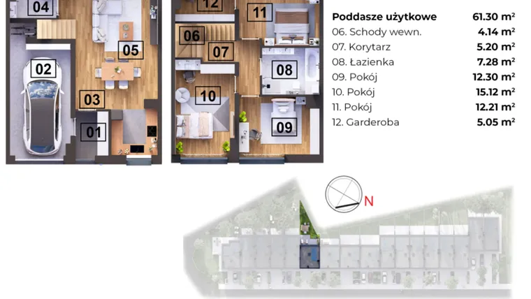 Rzut - Dom na sprzedaż 5 pokoi o powierzchni 102,38 m² - numer L w Nowomostova