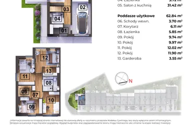 Rzut - Dom na sprzedaż 5 pokoi o powierzchni 106,02 m² - numer R w Nowomostova