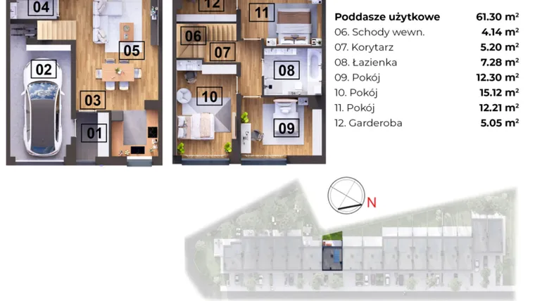 Rzut - Dom na sprzedaż 5 pokoi o powierzchni 102,38 m² - numer K w Nowomostova
