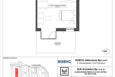 Rzut - Mieszkanie na sprzedaż 1 pokój o powierzchni 37 m² - numer A.0M07 w Foresteria bud. A