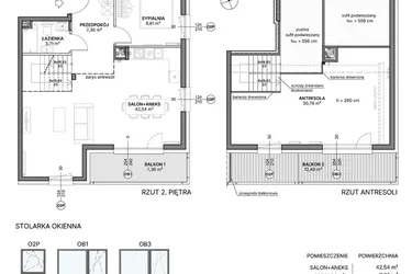 Rzut - Mieszkanie na sprzedaż 2 pokoje o powierzchni 94 m² - numer B1.A.07 w Awionika