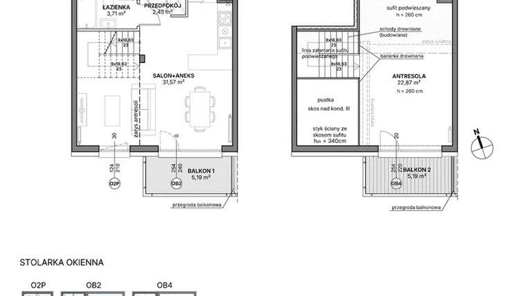 Rzut - Mieszkanie na sprzedaż 1 pokój o powierzchni 60,6 m² - numer B1.A.09 w Awionika