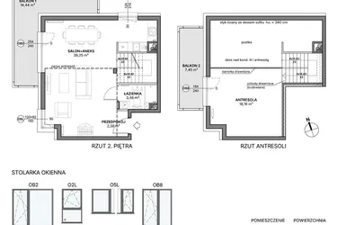 Rzut - Mieszkanie na sprzedaż 1 pokój o powierzchni 63,25 m² - numer B1.B.08 w Awionika