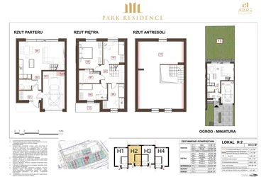 Rzut - Dom na sprzedaż 5 pokoi o powierzchni 167,82 m² - numer H2 w Park Residence etap II