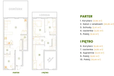 Rzut - Mieszkanie na sprzedaż 5 pokoi o powierzchni 108 m² - numer 14E/1 w Nałkowskiej 14