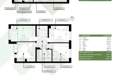 Rzut - Dom na sprzedaż 6 pokoi o powierzchni 222,59 m² - numer B.3.2 w Willowy Zakątek