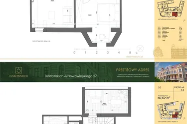 Rzut - Mieszkanie na sprzedaż 4 pokoje o powierzchni 67,13 m² - numer 5.2 w Działyńskich 6