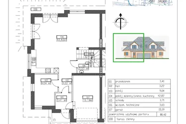 Rzut - Dom na sprzedaż 5 pokoi o powierzchni 138,35 m² - numer 4 / 1 w Osiedle Rajska Osada