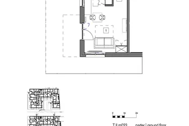 Rzut - Mieszkanie na sprzedaż 1 pokój o powierzchni 26,58 m² - numer M033 w Fredry