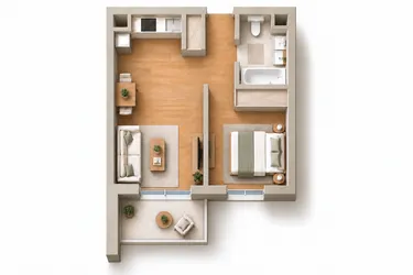 Rzut - Mieszkanie na sprzedaż 2 pokoje o powierzchni 36,49 m² - numer 10 w Kilińskiego Square