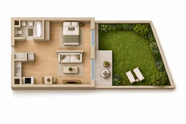 Rzut - Mieszkanie na sprzedaż 1 pokój o powierzchni 38,01 m² - numer 13 w Kilińskiego Square