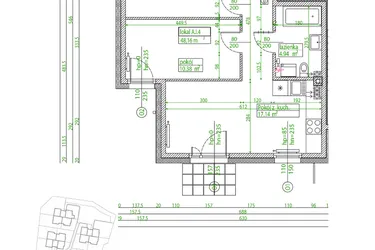 Rzut - Mieszkanie na sprzedaż 3 pokoje o powierzchni 48,16 m² - numer A.I.4 w Villa Rosenthal
