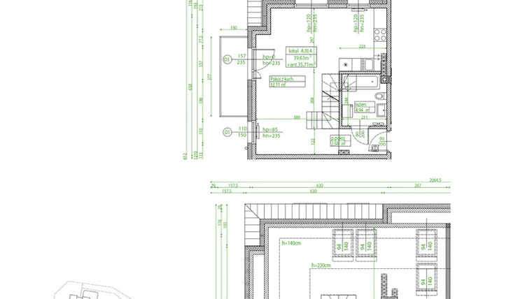 Rzut - Mieszkanie na sprzedaż 4 pokoje o powierzchni 74,35 m² - numer A.III.4 w Villa Rosenthal