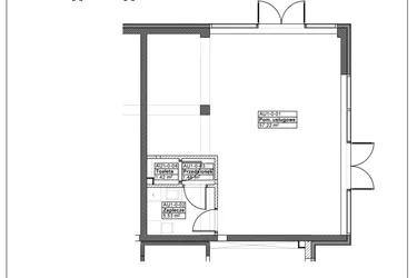 Rzut - Lokal użytkowy na sprzedaż 3 pokoje o powierzchni 66,52 m² - numer AU1 w Sielec Renarda etap I