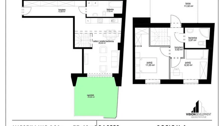 Rzut - Mieszkanie na sprzedaż 3 pokoje o powierzchni 82,74 m² - numer B 21 w Kopernika 15