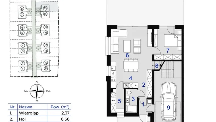 Rzut - Dom na sprzedaż 6 pokoi o powierzchni 145 m² - numer 13 w Michałowice Park.