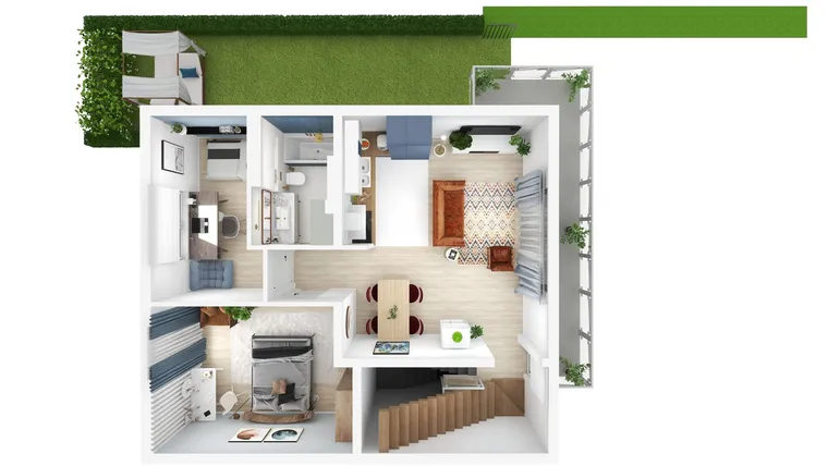 Rzut - Mieszkanie na sprzedaż 3 pokoje o powierzchni 64,08 m² - numer C1G w Nowa Inwestycja
